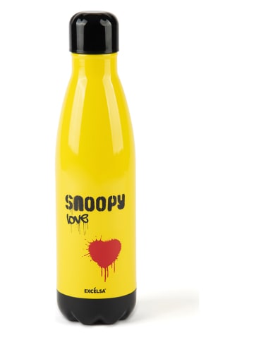 Trendy Kitchen by EXCÉLSA Butelka termiczna "Peanuts" w kolorze żółtym - 500 ml