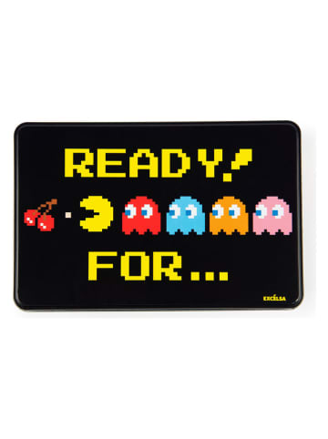 Trendy Kitchen by EXCÉLSA Pudełko "Pacman" w kolorze czarnym ze wzorem - 20 x 13 cm