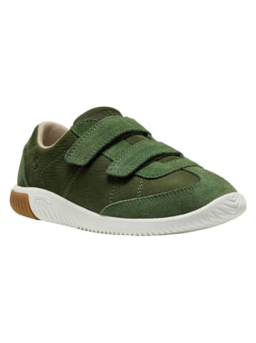 Keen Barfuß-Leder-Sneakers "KNX T-TOE DS" in Grün