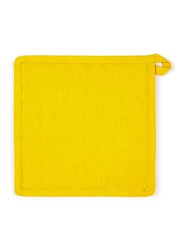 Trendy Kitchen by EXCÉLSA Łapka kuchenna w kolorze żółtym ze wzorem - 20 x 20 cm