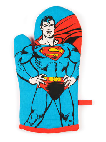 Trendy Kitchen by EXCÉLSA Rękawica kuchenna "Supereroi" w kolorze błękitno-czerwonym - 32 x 18 cm