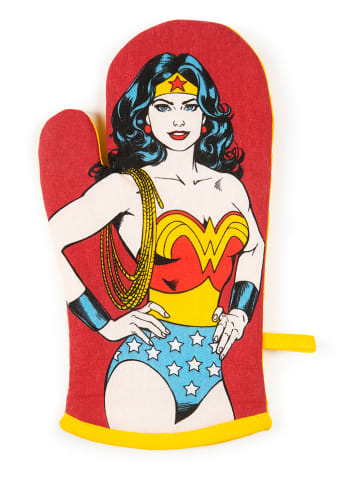 Trendy Kitchen by EXCÉLSA Rękawica kuchenna "Supereroi" w kolorze czerwono-żółtym - 32 x 18 cm