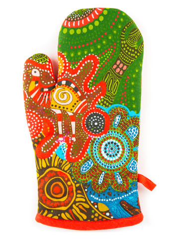 Trendy Kitchen by EXCÉLSA Rękawica kuchenna w kolorze pomarańczowym ze wzorem - 32 x 18 cm