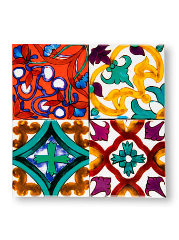 Trendy Kitchen by EXCÉLSA Untersetzer "Lisbona" in Bunt - (L)15 x (B)15 cm