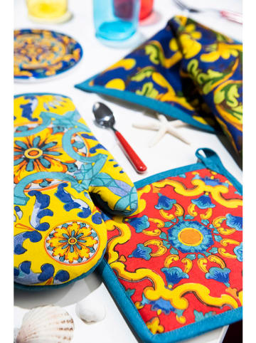 Trendy Kitchen by EXCÉLSA Tafellaken "Trinacria" blauw/geel - (L)70 x (B)50 cm