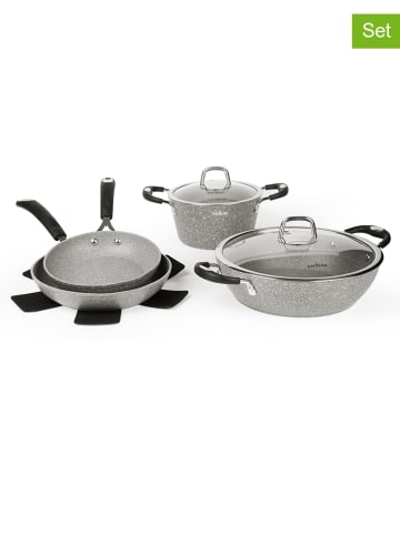 Trendy Kitchen by EXCÉLSA 6-delige pannenset "Forn-ok" zilverkleurig