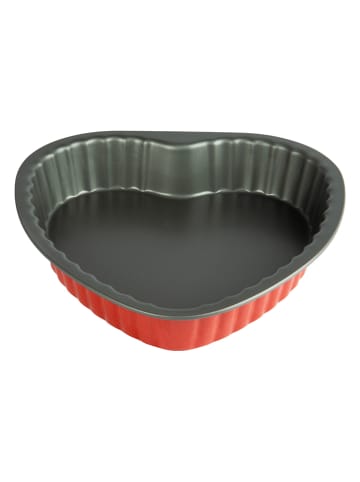 Trendy Kitchen by EXCÉLSA Foremka "Heart" w kolorze czarno-czerwonym do ciasta - 25 x 25 cm