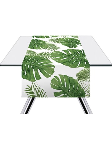 Trendy Kitchen by EXCÉLSA Tischläufer "Foliage" in Weiß/ Grün