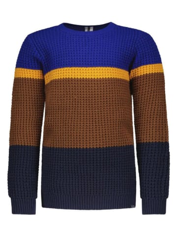 B.Nosy Pullover "Kay" in Dunkelblau/ Hellbraun