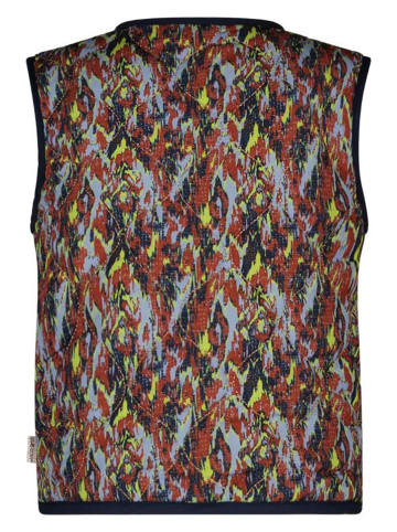 B.Nosy Doorgestikte bodywarmer "Ginny" donkerblauw/bruin/geel