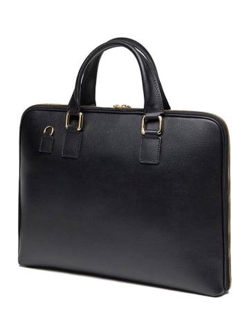 CXL by Christian Lacroix Leren zakentas "Louvre" zwart - (B)38 x (H)28,5 x (D)5,5 cm