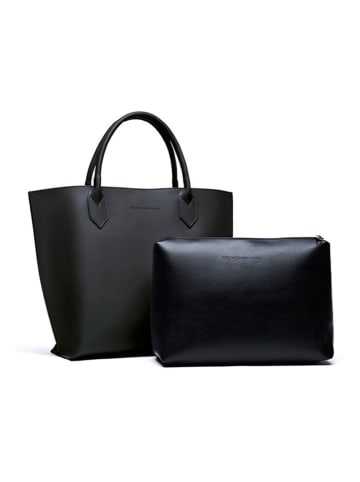 CXL by Christian Lacroix Leren handtas "George V" zwart - (B)32 x (H)45 x (D)11 cm