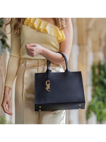 CXL by Christian Lacroix Leder-Henkeltasche "Royal" in Schwarz - (B)32,5 x (H)23,5 x (T)13,5 cm