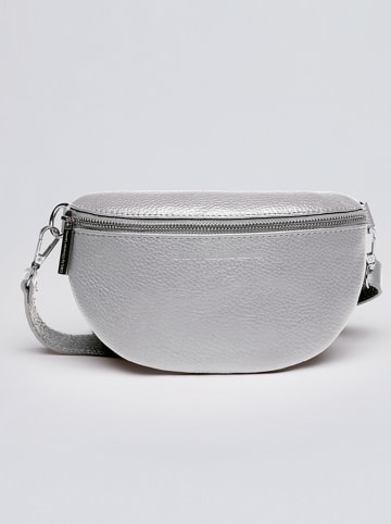 CXL by Christian Lacroix Leder-Brustbeutel "Madeleine" in Silber - (B)23 x (H)13 x (T)6 cm