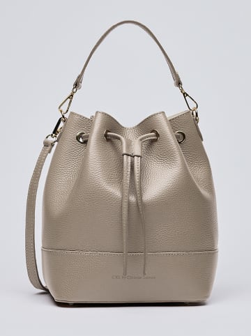 CXL by Christian Lacroix Leder-Schultertasche "Champs Elysé" in Beige - (B)25 x (H)28 x (T)15 cm