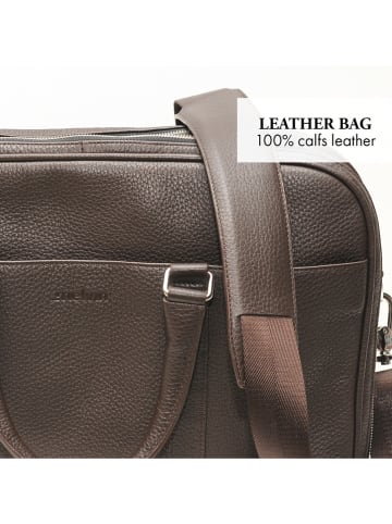 CXL by Christian Lacroix Skórzana torba w kolorze brązowym na laptopa - 41 x 31 x 10 cm