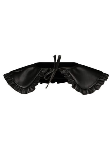 B.Nosy Kołnierzyk w kolorze czarnym ze skóry syntetycznej