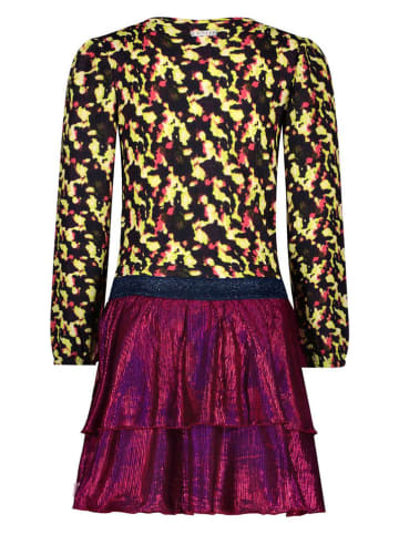 B.Nosy Jurk "Daisy" paars/zwart/geel