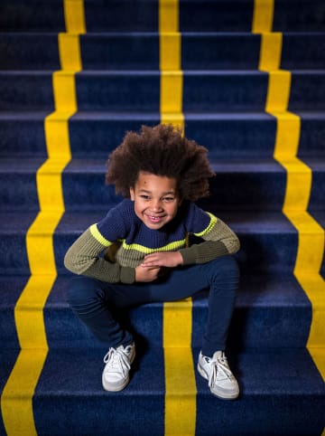 B.Nosy Sweter "Kay" w kolorze granatowo-oliwkowym