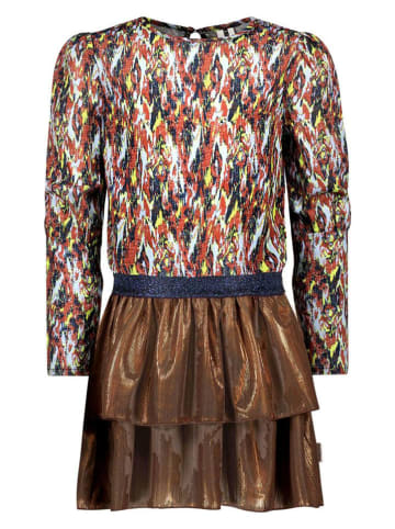 B.Nosy Jurk "Dhalia" bruin/lichtblauw/zwart