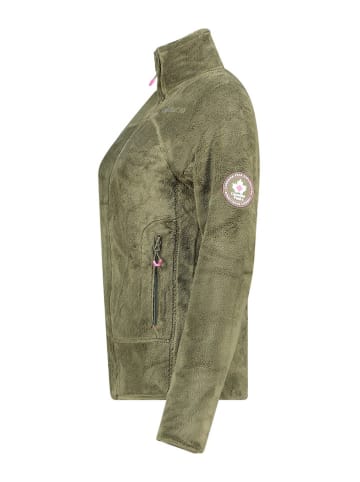 Canadian Peak Fleecejacke "Udilas" in Oliv