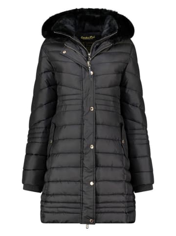 Canadian Peak Doorgestikte mantel zwart