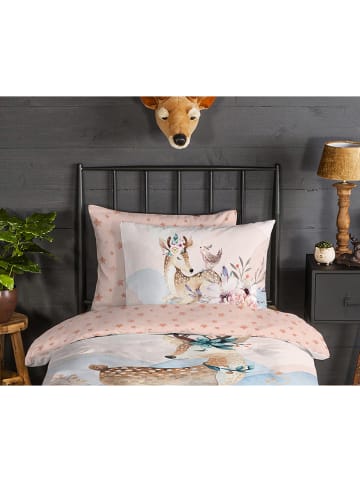 Good Morning Flanellen beddengoedset "Josy" lichtroze