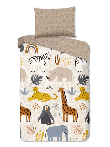 Good Morning Flanellen beddengoedset "Jungle" meerkleurig
