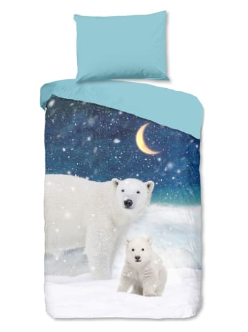 Good Morning Komplet pościeli flanelowej "Polar" ze wzorem