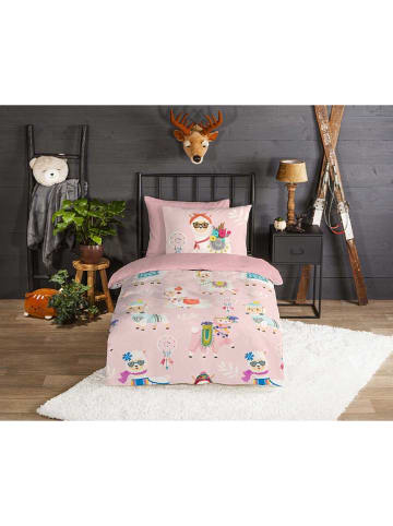 Good Morning Flanell-Bettwäsche-Set "Ladida" in Rosa