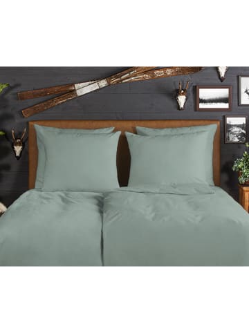 Good Morning Flanell-Bettwäsche-Set in Grün