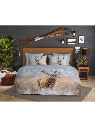 Good Morning Komplet pościeli flanelowej "Jolly" w kolorze błękitnym