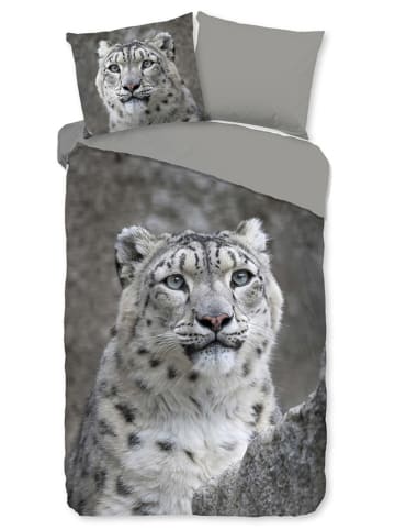 Good Morning Flanellen beddengoedset "Chief" grijs