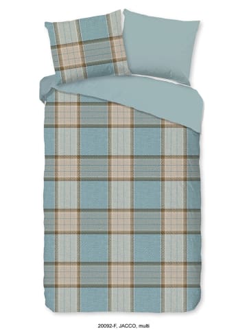 Good Morning Komplet pościeli flanelowej "Jacco" w kolorze błękitnym