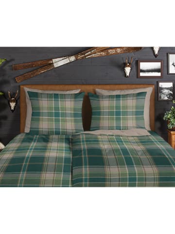 Good Morning Flanell-Bettwäsche-Set "Dirkje" in Grün