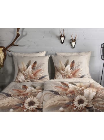 Good Morning Flanell-Bettwäsche-Set "Barro" in Beige