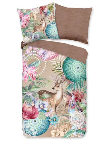 Hip Flanellen beddengoedset "Hebe" lichtbruin/beige