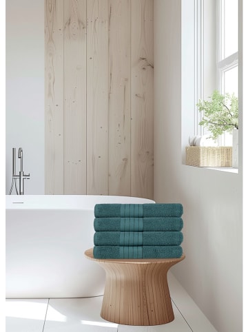 Good Morning 4-delige set: handdoeken groen