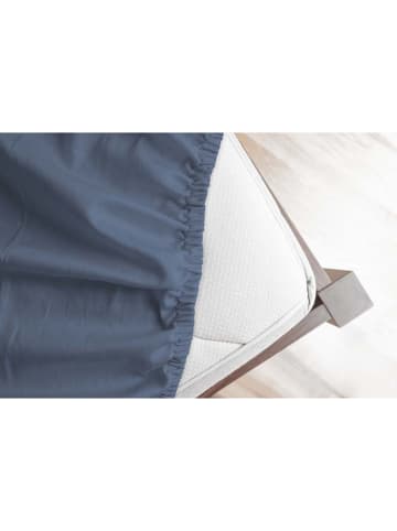 Good Morning Prześcieradło "Good Morning" w kolorze niebieskim na gumce