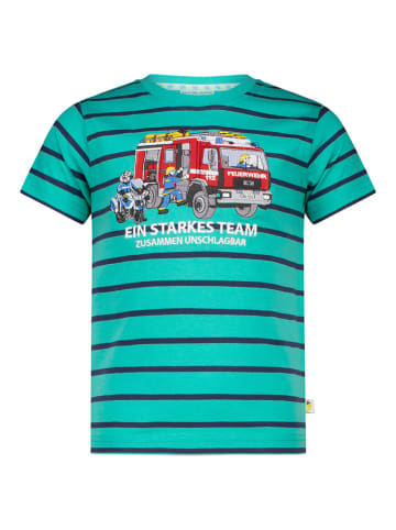 Salt and Pepper Shirt in Dunkelblau/ Türkis