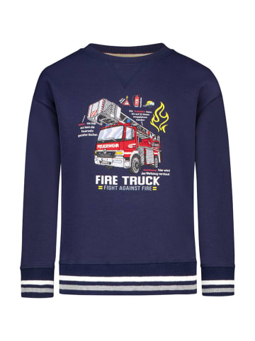 Salt and Pepper Sweatshirt "Fire truck" donkerblauw