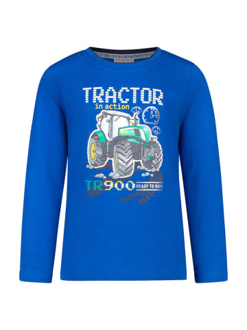 Salt and Pepper Longsleeve "Tractor" in Blau