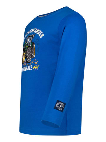 Salt and Pepper Longsleeve "Tractor" in Blau