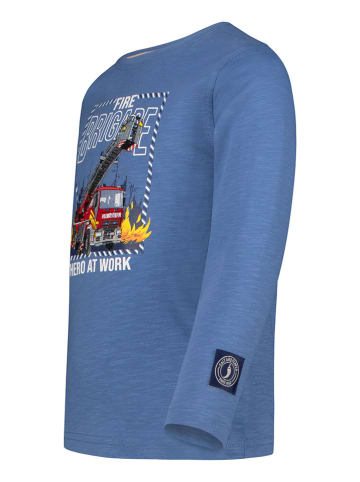 Salt and Pepper Longsleeve "Fire brigade" in Blau