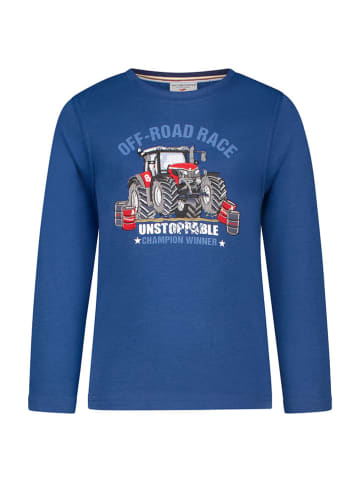 Salt and Pepper Longsleeve "Tractor" blauw