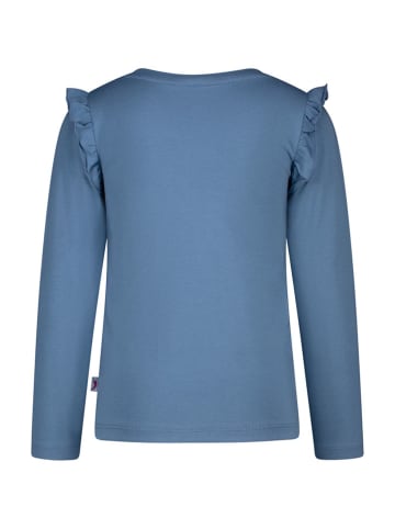 Salt and Pepper Longsleeve "Horses" in Blau