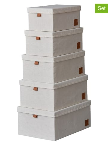 STORE IT 5er-Set: Ordnungsboxen in Creme