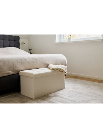STORE IT Aufbewahrungshocker in Creme - (B)76 x (H)38 x (T)38 cm