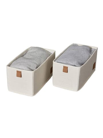 STORE IT 2er-Set: Organizer in Creme - (B)15 x (H)15 x (T)30 cm