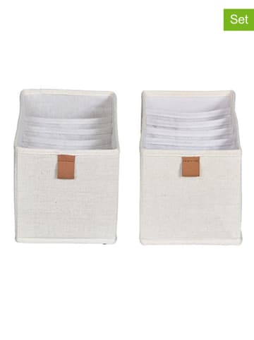 STORE IT 2er-Set: Organizer in Creme - (B)15 x (H)15 x (T)30 cm